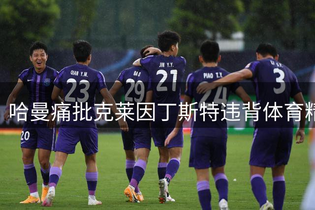 哈曼痛批克莱因丁斯特违背体育精神